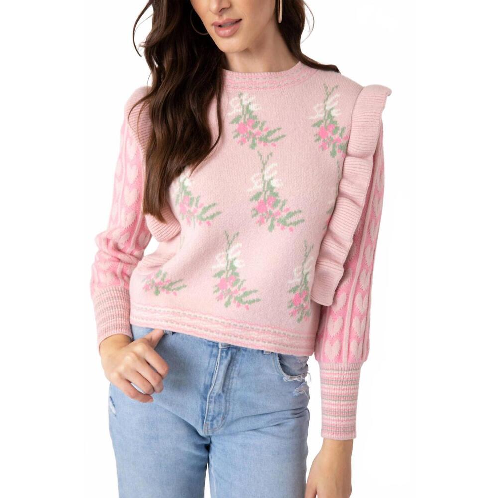 NEW SINCERELY OURS miranda ruffle vest in pink